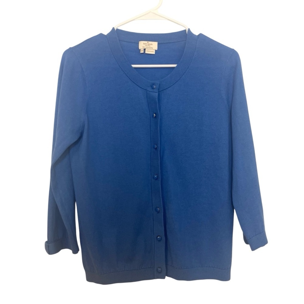 Kate Spade New York Somerset Bow Blue Cardigan, M